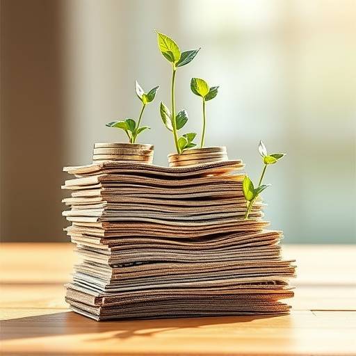 Illustration of compound interest growing a stack of money